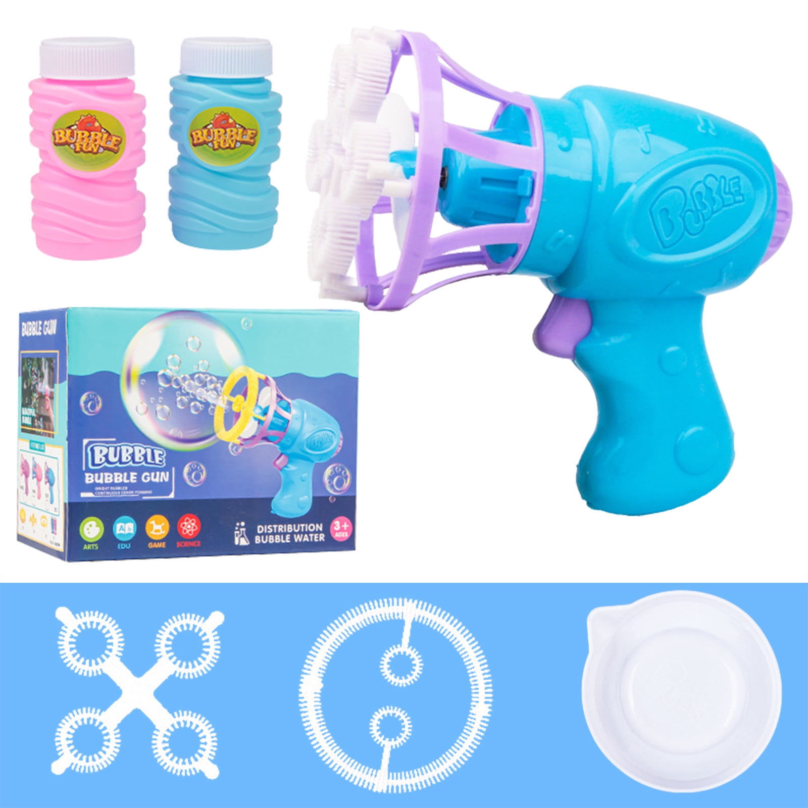 Machine À Bulle Pour Enfant Pistolet A Bulles De Savon 8 Trous Bubble