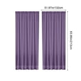 thumbnail image 3 of Fiudx Purple Semi-Sheer Curtains 83.86X51.97 Inches | Rod Pocket Sheer Window Panels | Light Filtering Polyester Drapes for Living Room & Bedroom | 1 Panel, 3 of 6