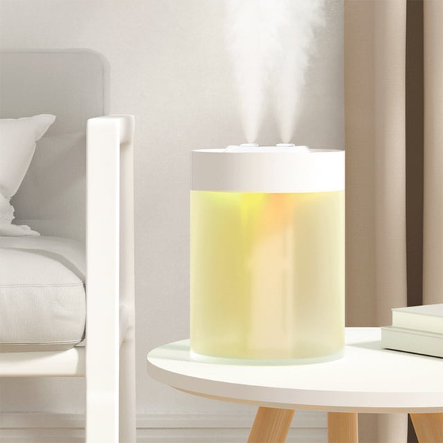 TIMIFIS Mist Humidifiers Portable Desk Humidifier, 4.2L Cool Mist Humidifier, Small Humidifier for Home Bedroom Office, Plants, Double-Head Spray, Colorful Night Function Humidifiers for Bedroom