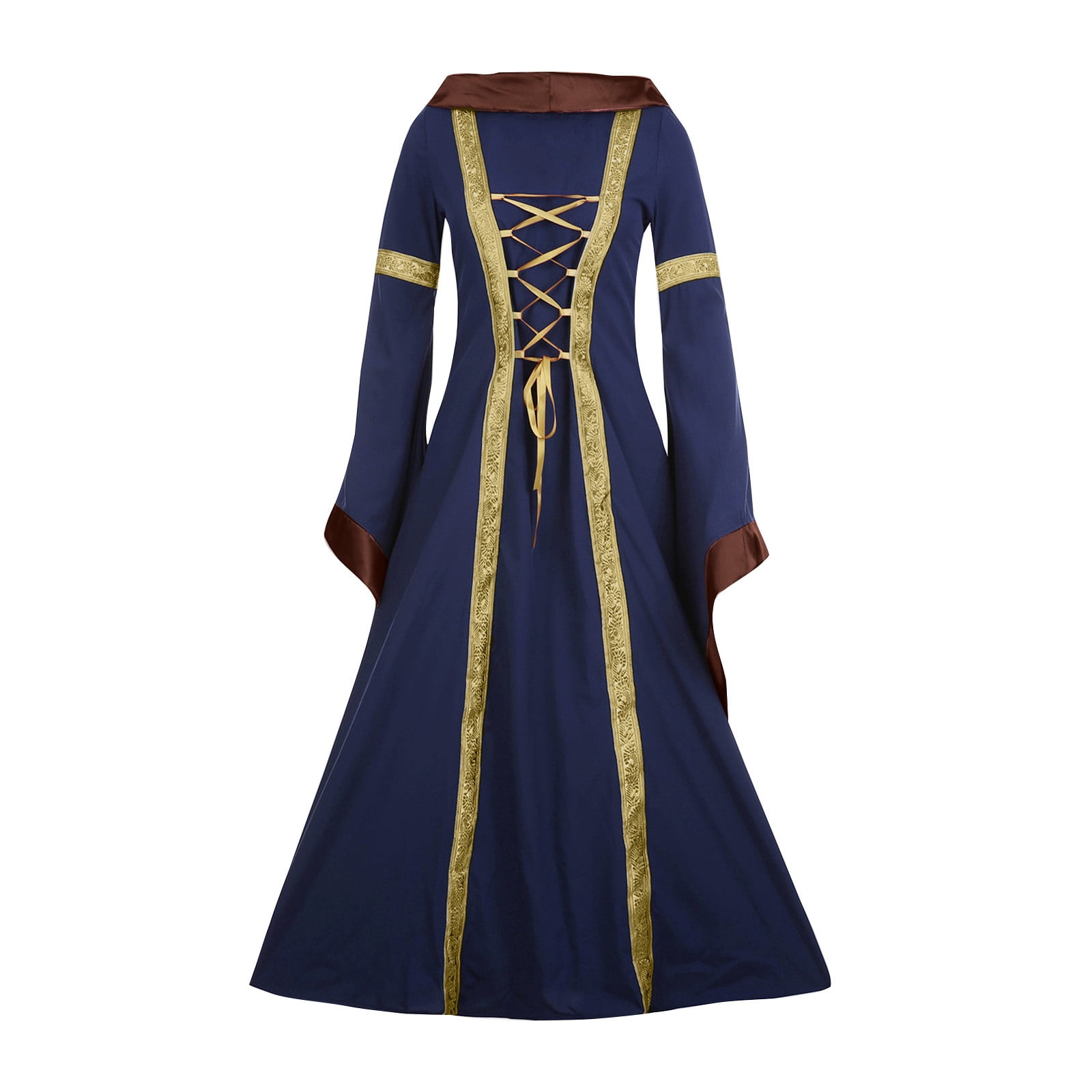 EQWLJWE Économies d'Été! Robe Médiévale pour Femmes, Robe Renaissance Costume de Performance Médiévale Femmes Costumes de Fête Foire Médiévale Robe Gothique, Laçage Irlandais sur Longues Robes Cosplay Robe Rétro