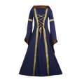 thumbnail image 1 of lSLJS Medieval Robe Rétro Renaissance pour Femmes, Robe Maxi Medieval pour Femmes, 1 of 4