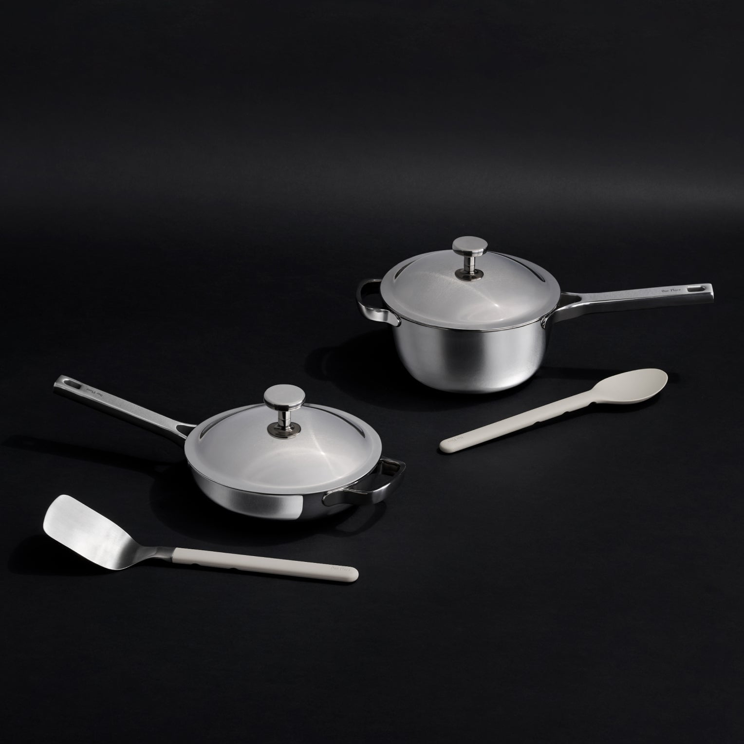 Our Place Titanium Pro Mini Cookware Duo (6 piece) A high performance pot and pan powered by titanium Chrome