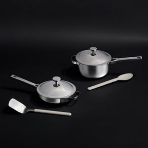 Our Place Titane Pro Mini Cuisinières Duo (6 pièce) Un pot et une casserole haute performance alimentés par le titane Chrome