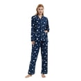 thumbnail image 1 of GLOBAL Women's Flannel Pajama Set - 100% Cotton, Button Down Top & Drawstring Pants | Warm Winter Sleepwear for Canada, 1 of 5