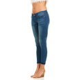 thumbnail image 2 of COVERGIRL Jeans Moulants à Revers pour Femmes Grande Taille, Denim Extensible, Bleu Foncé, Taille 22W, 2 of 7
