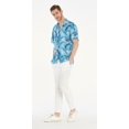 thumbnail image 2 of Hawaii Hangover Chemise Hawaïenne pour Homme Chemise Aloha TG Feuilles Bleu Simple, 2 of 5