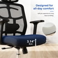 thumbnail image 2 of Ergonomic SkyMesh Office Chair in Black - High Mesh Back with Adjustable Armrests, Lumbar Support & Class 4 Piston - Ideal for Home Office & Gaming use, 2 of 11