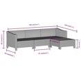 thumbnail image 4 of vidaXL Ensemble de Salon de Jardin 4 Pcs avec Coussins Gris en Rotin Poly, 4 of 5
