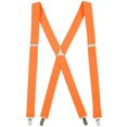 thumbnail image 1 of Mens Elastic X-Back Adjustable Straight Clip On Suspenders - Orange(Tall, 54" Long), 1 of 4