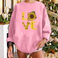 thumbnail image 2 of RKSTN Chandail de la Saint-Valentin pour Femmes, Coupe Ample, Mode Décontractée, Manches Longues, Col Rond, Chandail Grande Taille, Imprimé Cœur d'Amour, Chandails de Couleur Unie, 2 of 9