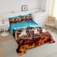 thumbnail image 4 of Erosebridal 3D Dirt Bike Bedding Full Comforter Set, Motocross Motorcycle Rider Down Comforter, Extreme Sports Room Decor , Reversible 3pcs, 4 of 8