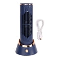 thumbnail image 2 of Personal Small Bladeless Tower Fan, Mini Bladeless Tower Fan 4000mAh 3 Speed Type C ABS  for Home, 2 of 7