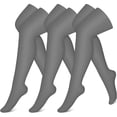 thumbnail image 1 of 3 Pairs Compression Socks for Women & Men, Socks for Running, Cycling, Athletic, Gray (L/XL), 1 of 6