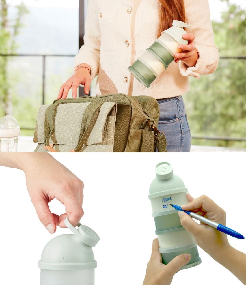 Babymoov Babydose Baby Formula Dispenser Container Mineral Green