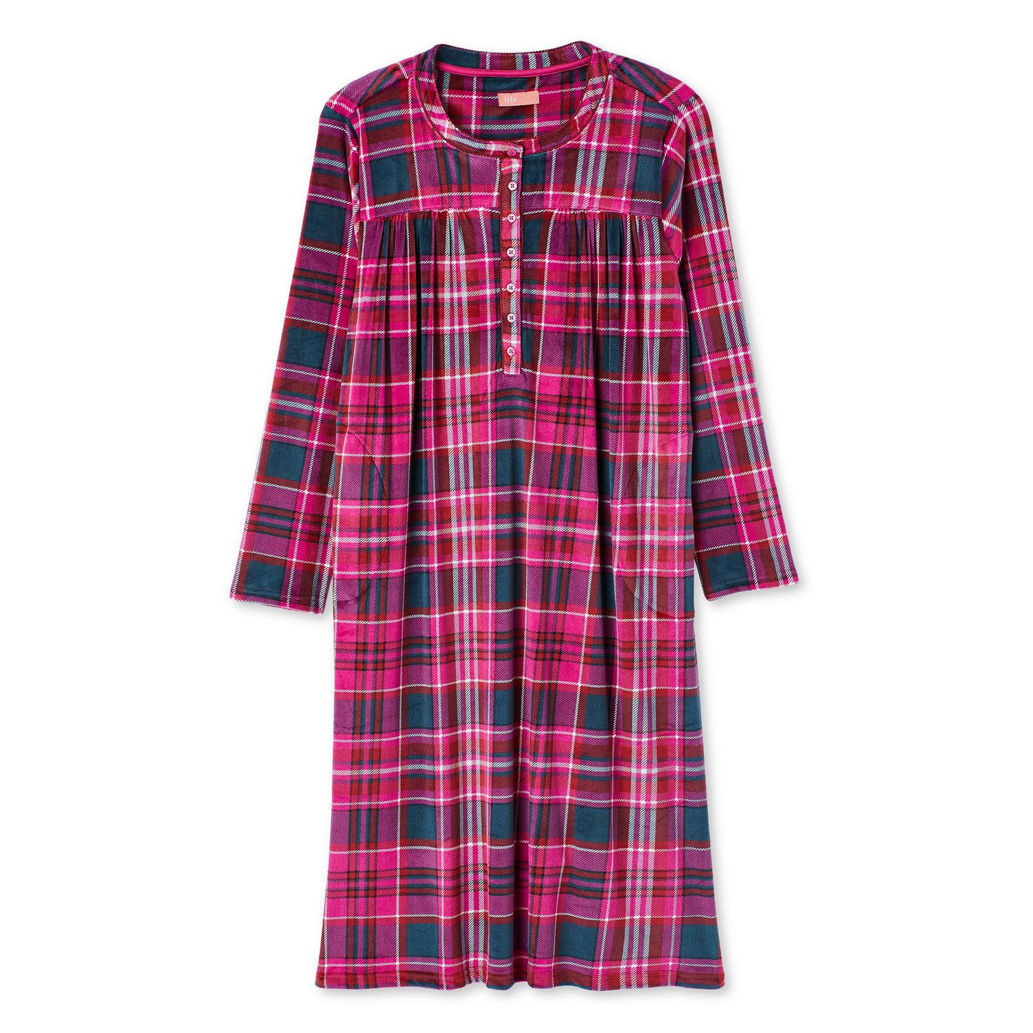 Iyla Women's Plus Velour Nightgown