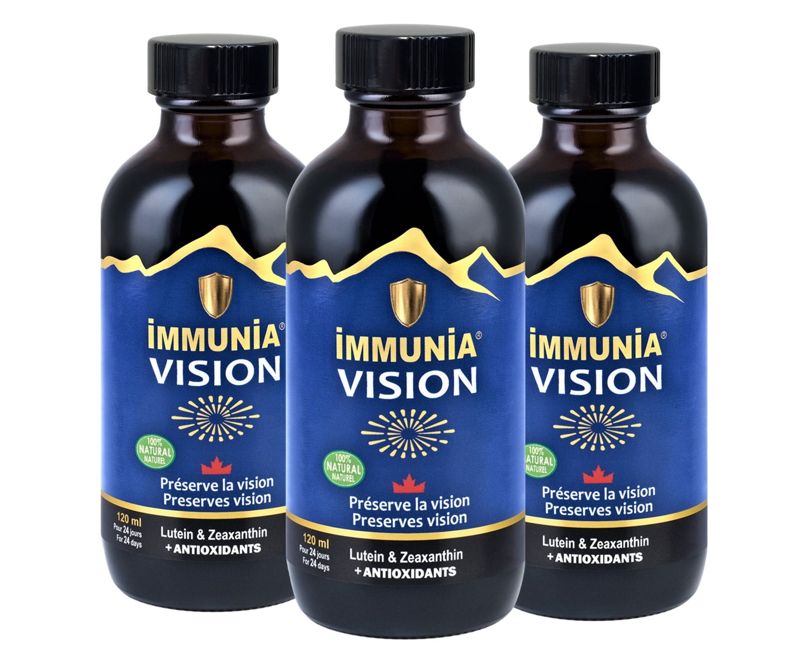 Immunia VISION - Wild blueberry concentrate + Lutein & Zeaxanthin. (3 bottles)