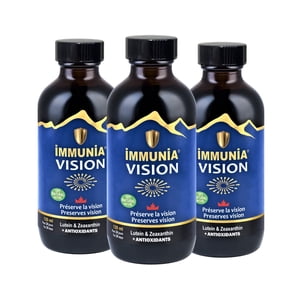 Immunia VISION - Concentré de bleuets sauvages + Lutéine & Zéaxanthine. (3 bouteilles)