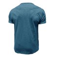 thumbnail image 4 of Dvkptbk Homme Manches Courtes Uni Décontracté Mode Col Rond Chandail Boutons T-Shirt Blouse, 4 of 4