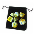 thumbnail image 4 of lionlar Pack of 7 Polyhedral Dices Set with Pouch Bar Math Teaching Yellow D, 4 of 6