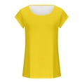 thumbnail image 4 of Timegard Débardeurs pour Femmes Col Rond Manches Courtes Confortables Été Décontracté Amples Chemises Hauts Blouse T-Shirt Basique, 4 of 6