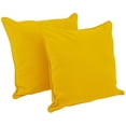 thumbnail image 1 of 25-inch Double-corded Solid Twill Square Floor Pillows with Inserts (Set of 2), Sunset, 1 of 5