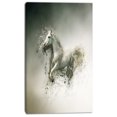thumbnail image 2 of Smart White Horse Running - Animal Canvas Wall Art, 2 of 3