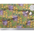 thumbnail image 3 of Soimoi Poly Georgette Fabric Leaves & Floral Artistic Decor Fabric Printed Yard 52 Inch Wide, 3 of 5
