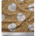 thumbnail image 1 of Soimoi polyester Crepe Fabric Boy,Surfboard And Beach Bird Print Sewing Fabric Yard 42 Inch Wide, 1 of 3