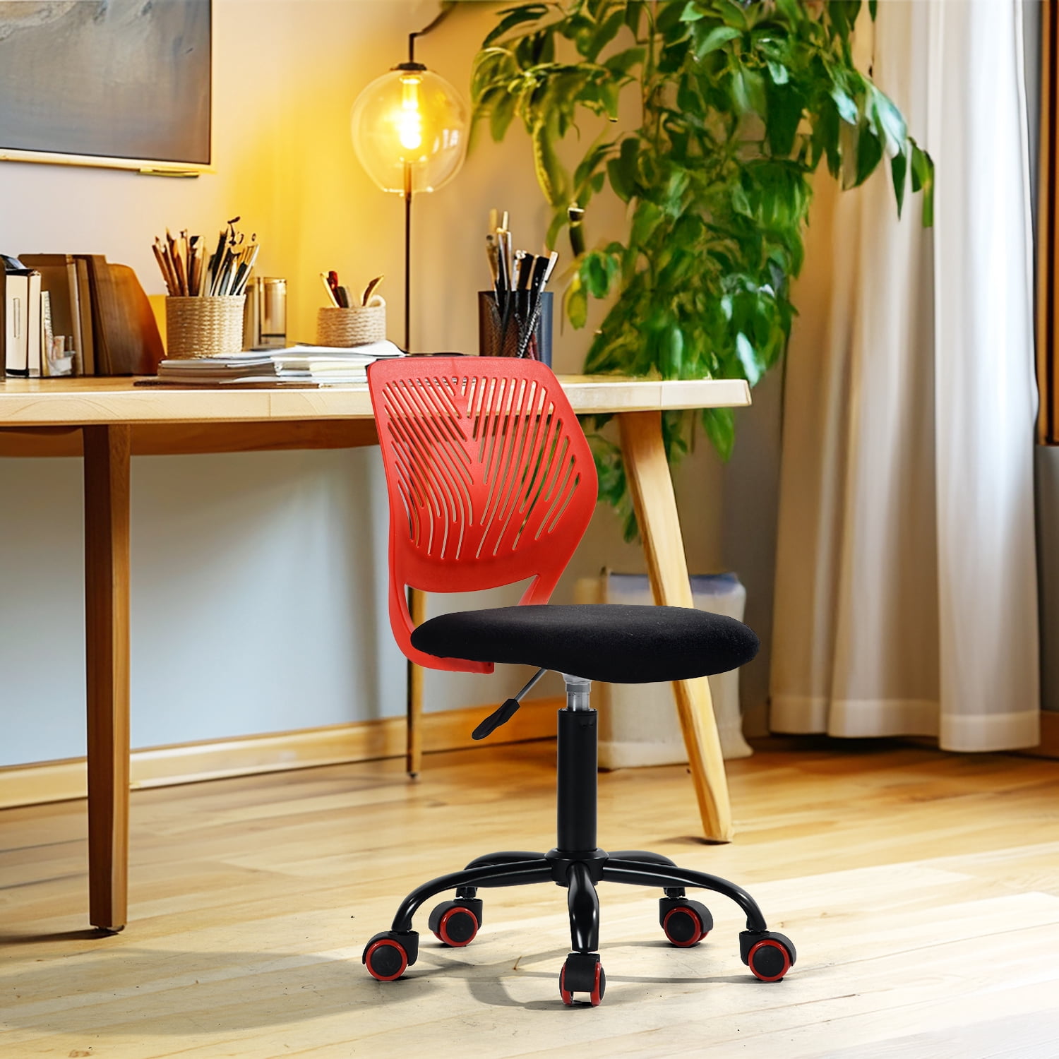 Homy Casa Ergonomic Kids Desk Chair with Height Adjustable Swivel Wheels, Sturdy Construction