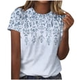 thumbnail image 2 of Soki Graphic Printed Tee Short Sleeved Round Neck Tops for Women, 2 of 4