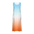 thumbnail image 4 of FAIWAD Robes d'Été Grande Taille pour Femmes 2024 Sans Manches Décontractées Robe Maxi Dégradé Boho Plage Robe Débardeur, 4 of 5
