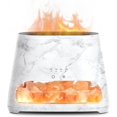 thumbnail image 1 of 2-in-1 Himalayan Salt Lamp & Ultrasonic Essential Oil Diffuser, Aromatherapy Diffuser Cool Mist Humidifier, Original Therapy Lamp, 100% Pure Salt, Ambient Glow, 150ml (Marble) Marble, 1 of 4