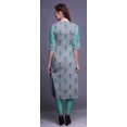 thumbnail image 4 of Bimba Kurti Longue Droite pour Femmes Imprimée Indienne en Rayonne Slub Tunique à Manches 3/4, 4 of 6