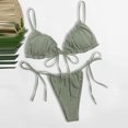 thumbnail image 2 of 2 Piece Swimsuit for Women Three-Point Bikini Skinny Hot Spring with Small Breasts Light Green Women Bathing Suits L, 2 of 3