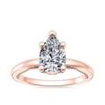 thumbnail image 1 of 1.15 Carat Excellent Pear Shape Genuine Diamond Latest Design Solitaire Engagement Ring for Ladies Solid 18K Rose Gold Size 7.5, 1 of 8