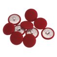 thumbnail image 1 of Unique Bargains 10pcs 32L Fabric Cloth Covered Button 20mm Round Metal Shank Sewing Buttons for Suits Dress Blouses, Red, 1 of 5