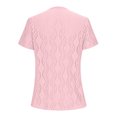 thumbnail image 4 of Liquidation! Hauts Grande Taille pour Femmes, Blouse à Manches Courtes d'Été pour Femmes, Mode Décontractée à Manches Courtes Unie Col en V Blouse, 4 of 4