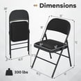 thumbnail image 3 of Gymax 8PCS Folding Chairs w/ Metal Frame PVC Leather Stackable Chairs for Indoor, 3 of 9