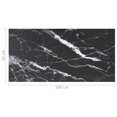 thumbnail image 4 of vidaXL Table Noire 100x50 cm Verre Trempé 6mm avec Design Marbre, 4 of 4