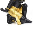thumbnail image 3 of facefd Craft Egyptian Anubis Shape Retro Ancient Statue Candlestick Figurines Painted Stable Office Hotel Candleholder, 3 of 6