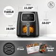 thumbnail image 4 of Kitchen Elite 5.5 Qt. Digital Air Fryer, Countertop Cooker w/ LED Screen, Black, 4 of 8