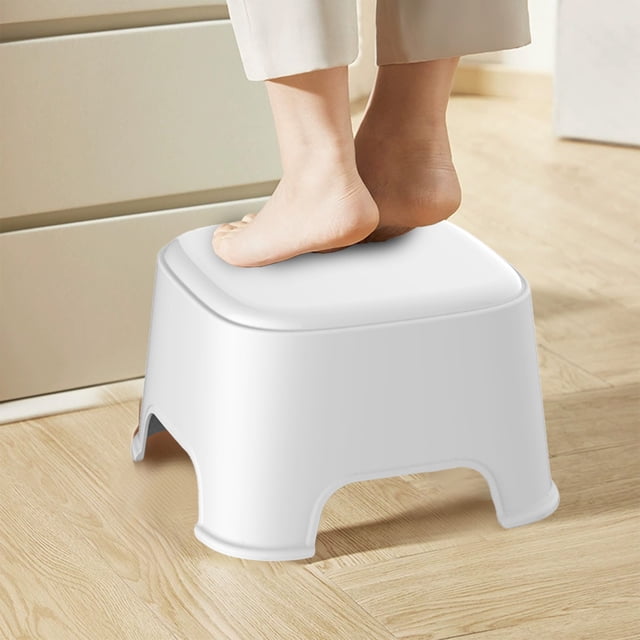 ZZkhGO Plastic Stacking Stool, Household Mini Step Stool, Non Slip Moisture Resistant for Bathroom Kitchen