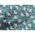 thumbnail image 4 of oneOone Cotton Cambric Elf Green Fabric Texture & Triangle Geometric Craft Projects Decor Fabric Printed By The Yard 42 Inch Wide, 4 of 4