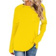 thumbnail image 2 of Timegard Womens Tops Crewneck Long Sleeve Drop Shoulder Basic Tee Fall Casual Loose Tops with Pocket, 2 of 5