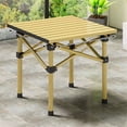 thumbnail image 3 of "Compact Yellow Camping Table - Lightweight Portable Picnic Desk for Outdoor Adventures (95x55x50cm)", 3 of 7