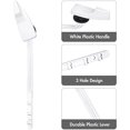 thumbnail image 2 of Toilet Flush Lever Handle Universal Toilet Handle Replacement for Most Toilets,Frontal Tank Lever Parts,Straight Arm,White Plastic (Front Mount), 2 of 7