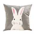 thumbnail image 2 of BotaniNest Velvet Rabbit Throw Pillow Embroidery Couple Pillow Cover Pink Throw Pillowcase Sofa Waist Pillow Cute Little Rabbit Throw Pillow, 2 of 7