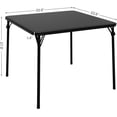 thumbnail image 2 of 33.6 Inch Folding Card Table, Portable Square Folding Table with PU Soft Cushion, Black Metal Foldable Table Suitable for Living Room（No Chair), 2 of 7
