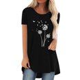 thumbnail image 1 of Pompotops Chemises Mode Décontractée pour Femmes Manches Courtes Tee-Shirt Ample Tunique Blouse, 1 of 4