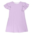 thumbnail image 4 of Robes d'Été pour Préadolescente, Robe Trapèze à Volants Évasée pour Fille, Robe à Manches Courtes Violette pour Filles, Robe de Princesse pour Fille, 4 of 4